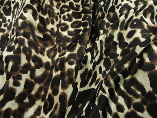 leopard animal print satin silk fabric