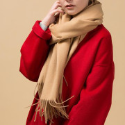 Camel Color Thermal Large Cashmere Scarf Shawl