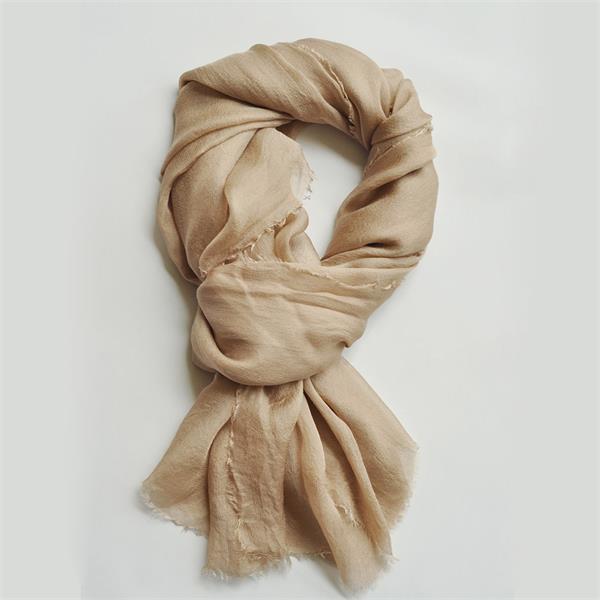 camel new sheer silk gauze scarf (4)