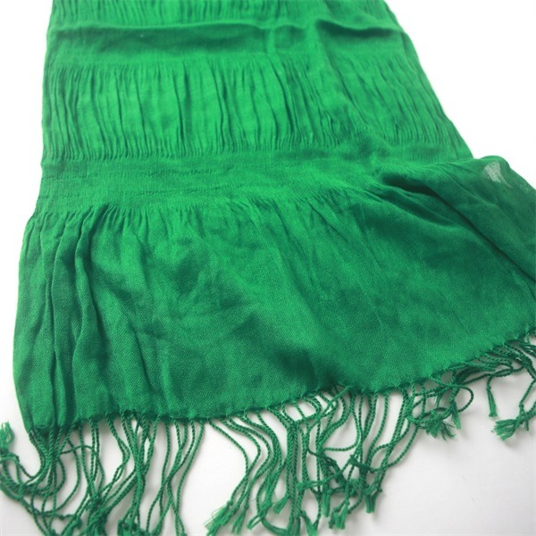 cheap winter green cotton viscose scarf (1)