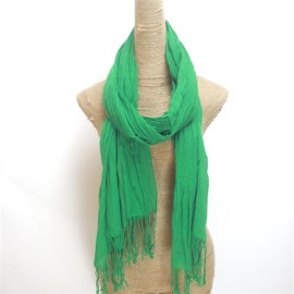 cheap winter green cotton viscose scarf (2)