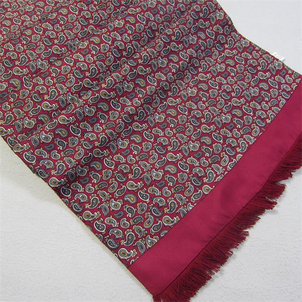 classic mens red silk scarf (2)