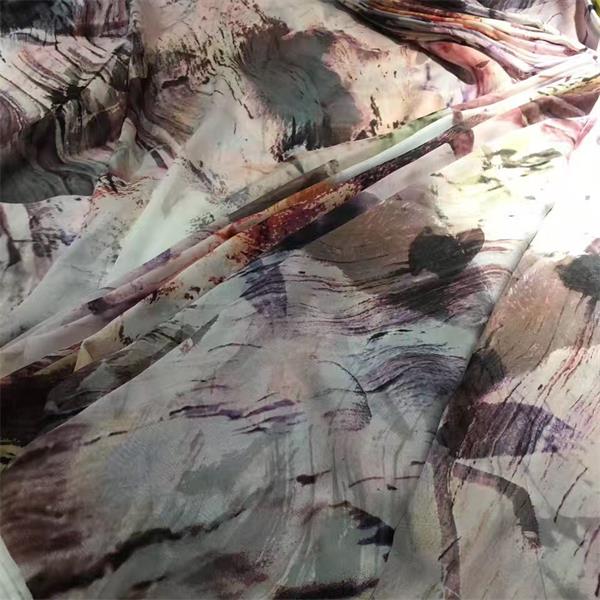 digital printed silk chiffon fabric