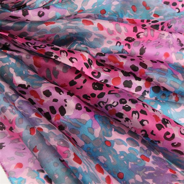 leopard print silk scarf