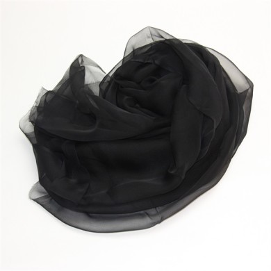 plain black silk scarf (2)
