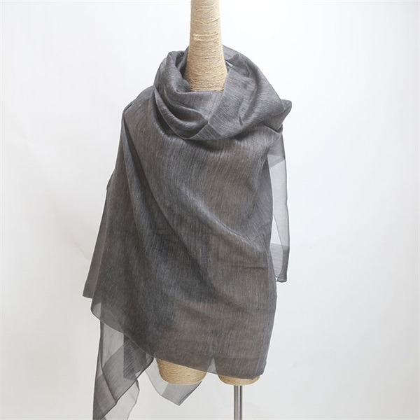 raw silk scarf shawl solid dyed silk wool mixed (1)
