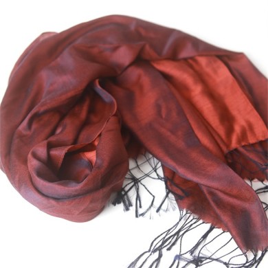 two tone water silk and cashmere pashmina