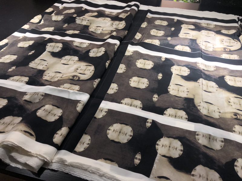 digital printed silk habotai fabric 15mm
